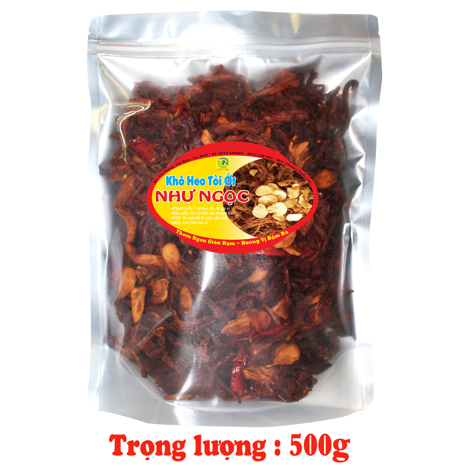 Khô Heo Tỏi Ớt Gói_500g