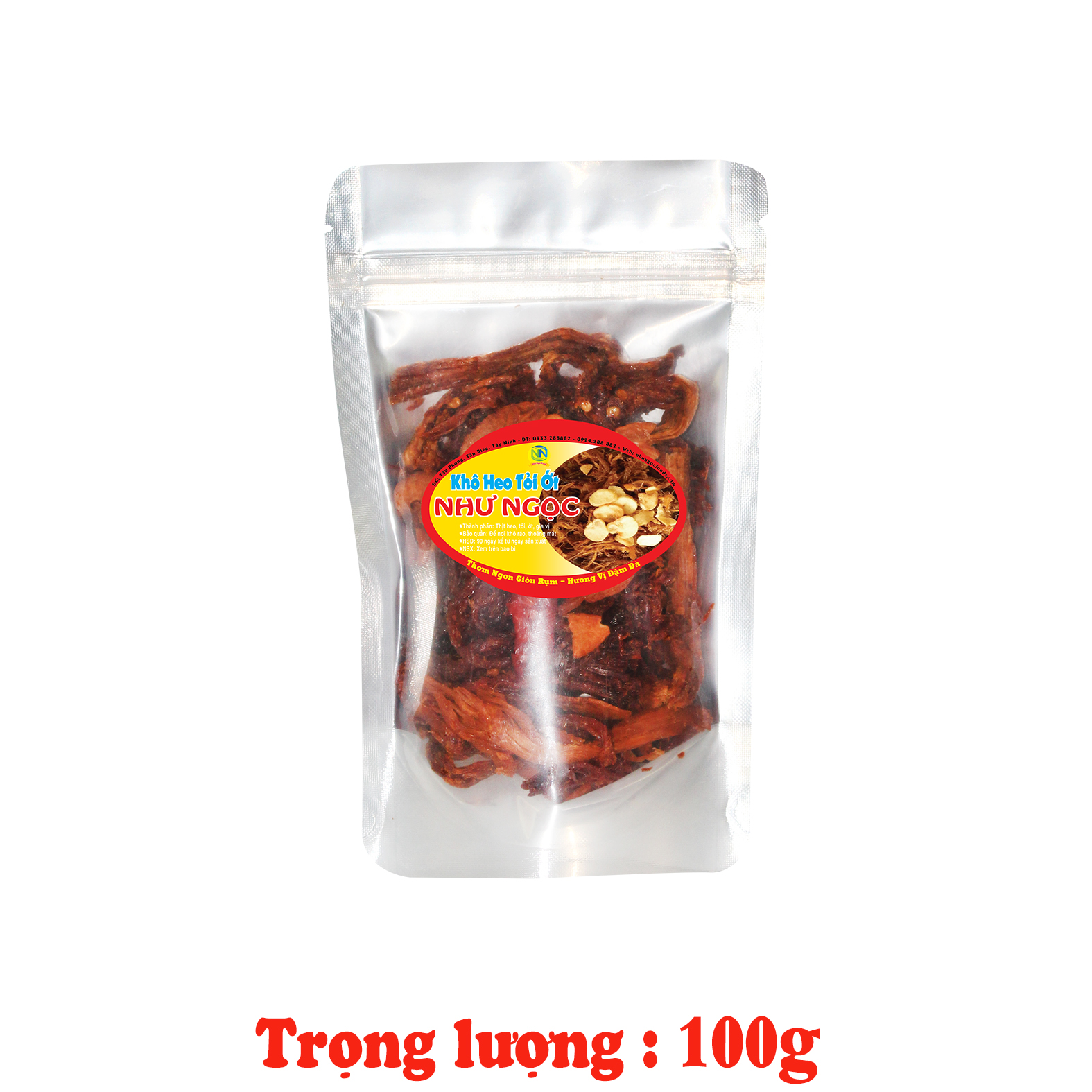 Khô Heo Tỏi Ớt Gói_100g