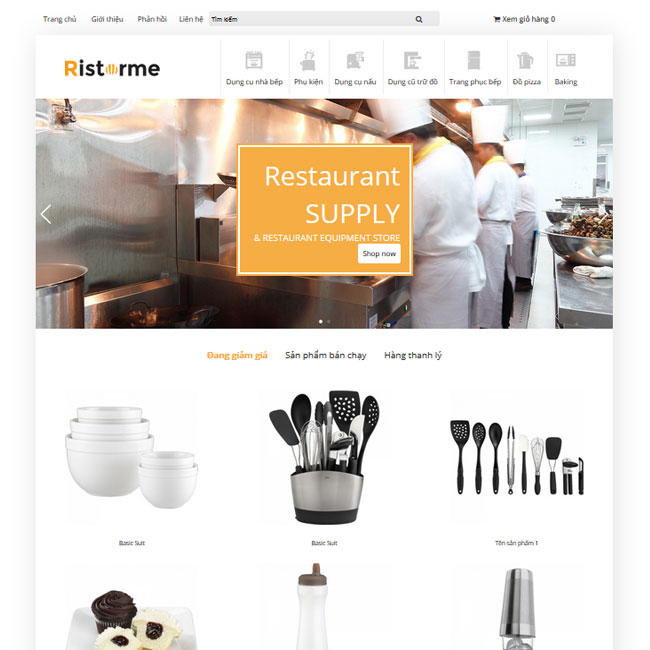 Website nấu ăn, nhà hàng