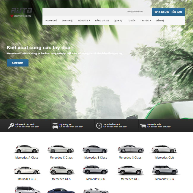 Website xe ô tô
