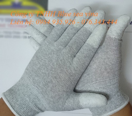 Găng tay chống tĩnh điện Polyester có pha sợi carbon